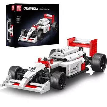 Mould King 10132 Formula One Racing Car Model 1:10 Super Sports Car Building Block Technology Clamp Building Kit (1524 Parts) 10132