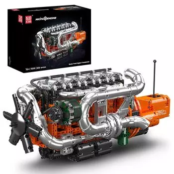 Mould King 10200 Технология Грузовик Блок двигателя Игрушка Блок зажима двигателя с мотором и Коллекционная модель Подарок для Набора, 3070 деталей Трансмиссия,