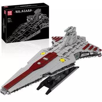 MOULD KING 21074 Строительный блок MOC Republic Модель штурмового крейсера в сборе Star Fighter Toys Детский рождественский подарок