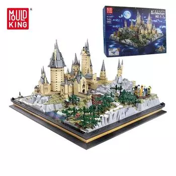 MOULD KING 22004 игрушки из фильма, строительные блоки MOC, Академия Магии, модель замка, сборный набор кирпичей, креативный детский рождественский подарок
