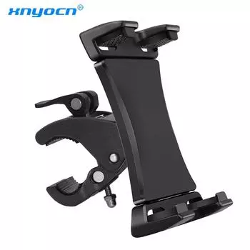 Mount Bracket Gym Treadmill Bike Handlebar Clip Stand Sports Adjustable tablet Holder Universal 4-13 inch for iPad 9.7 10.5 2018 чёрный