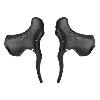 Mountain Bike Front & Rear Bike Drop Bar Bicycle Brake Handle Cycling Brake Levers Handlebar Set Black