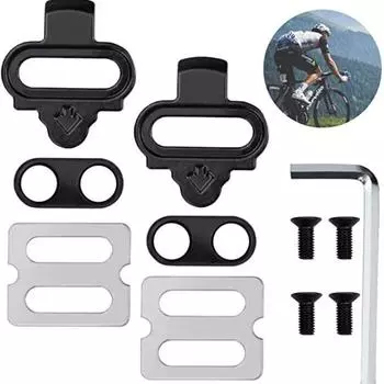Mountain Bike Pedal Shoes Adapter Cleats Bike Shoes Pedals Cleats Set Bike Shoes Cleats Locking Plate Accessory белый