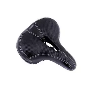 Mountain Bike Saddle Bicycle Seat Cushion, Dead Flying Bike Seat, Soft Elastic Sponge/Wide Saddle S чёрный