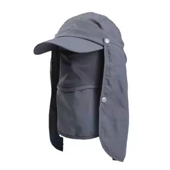 Mountaineering Hiking Fishing Summer Breathable Sun Hat Outdoor Dark gray All yards