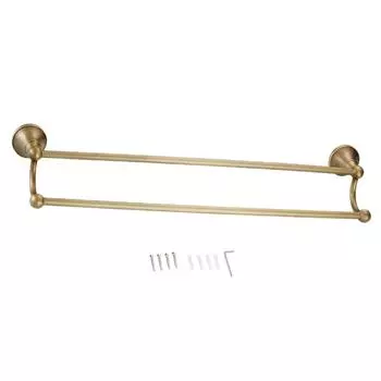 Mounted 600mm Towel Double Wall Holder Rack Bathroom Brass Bars