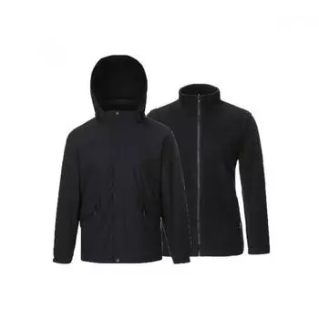 Mountia Женская S Майка Водонепроницаемая 2 в 1 Флисовая Стеганая Куртка Черная Black/90