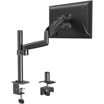 MOUNTUPE Кронштейн для монитора ПК, кронштейн для дисплея, тип давления газа, совместимый с кронштейном VESA 32 дюйма, 1 стойка для экрана, компьютерный кронштейн, грузоподъемность VESA 75 мм, 100 мм, втулка