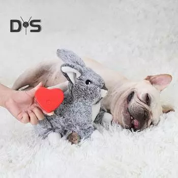 Моющаяся игрушка для щенка, милый кролик, милый питомец, щенок, сопровождающая игрушка для сна серый