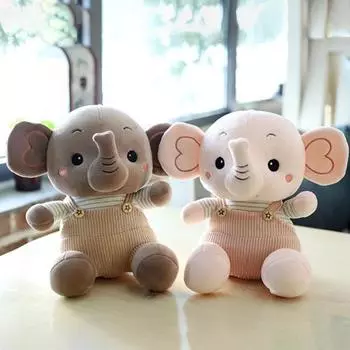 Моющаяся мягкая кукла-слон, очаровательный внешний вид, милые животные, куклы, диван, пушистый S серый