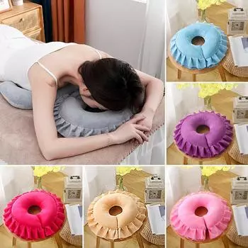 Моющаяся мягкая подушка для СПА-салона, полая подушка для головы, удобная подушка для лица и шеи в форме U