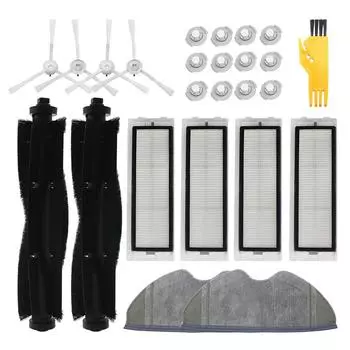 Моющаяся основная щетка, боковые щетки, фильтр Hepa, ткань для швабры для робота-пылесоса 360 S5/S7, запасные части для подметальной машины оранжевый