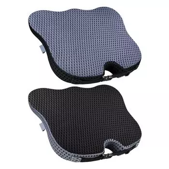 Моющаяся подушка для сиденья автомобиля из пеноматериала с медленным отскоком, летняя прохладная подушка, нескользящая резиновая подушка для сиденья автомобиля, аксессуары для салона автомобиля серый