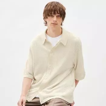 Моющаяся сетчатая рубашка GU by Uniqlo с рукавом 5 минут