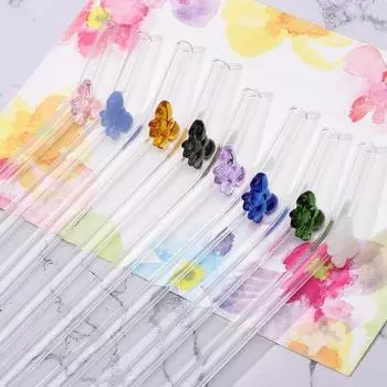 Моющаяся соломинка для питья, прозрачная соломинка для чая, кофе, прямые соломинки для барных аксессуаров серый