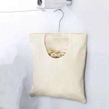 Моющаяся сумка для хранения прищепок Большая вместимость Чехол для белья Полезная сумка для прищепок для ванной комнаты бежевый