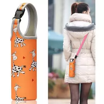 Моющаяся вакуумная чашка с рукавом, эластичная прочная мультяшная красочная крышка для бутылки с водой B