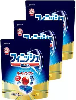 Моющее средство для посудомоечной машины Finish Premium Powerball Cube 42 шт. x 3 пакета [Оптовая закупка] Все в одном