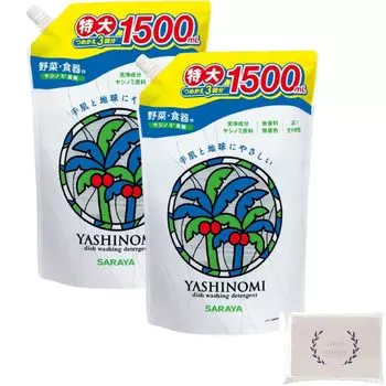 Моющее средство Yashinomi для овощей и сменный блок 2 пакета оригинальные бумажные полотенца 4 листа столовые приборы, 1500 мл, набор, (8 листов, каждый)