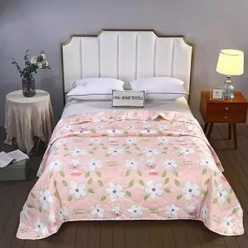 Моющееся одеяло, постельное белье, покрывало, мягкое, удобное, с принтом, летнее, односпальное, двуспальное, двуспальное, двуспальная кровать, одеяло, одеяла 100x150cm