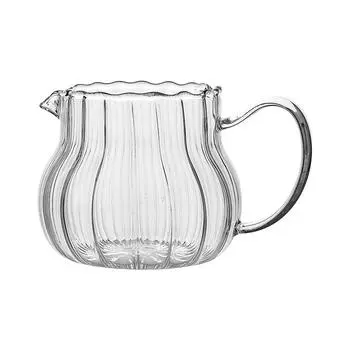 Моющееся термостойкое стекло с ручкой японский полосатый молочник безопасный взрывобезопасный контейнер для кофе для хранения напитков 250-550ml