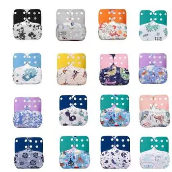 Моющиеся детские тканевые подгузники, регулируемые подгузники, доступны многоразовые тканевые подгузники one size