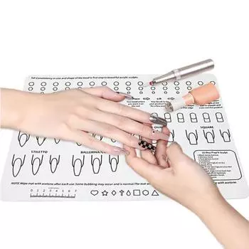 Моющиеся гибкие рулонные подушечки для ногтей, силиконовые подушечки для дизайна ногтей, сделай сам, профессиональный маникюр чистый