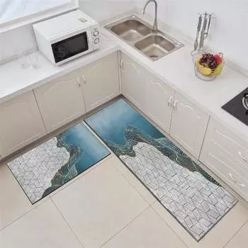 Моющиеся кухонные напольные коврики, милый противоскользящий длинный коврик для украшения кухни, уличный коврик, внутренние коврики для входной двери 40x60cm 1pc