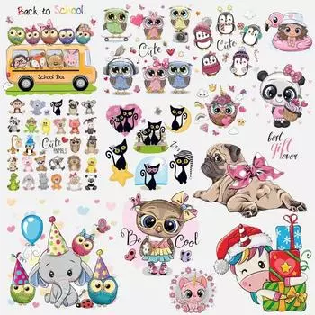 Моющиеся наклейки. Наклейки с утюгом на одежде. Наклейки с теплопередачей на футболке.