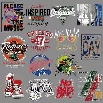 Моющиеся наклейки, термопереводные наклейки для одежды, термоклеевые нашивки, термоперенос для одежды