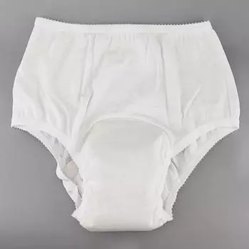 Моющиеся впитывающие хлопковые трусы для женщин при недержании мочи S XXL белый