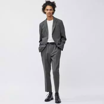 Gu By Uniqlo Моющиеся зауженные брюки Sw Стандартная длина 70,0–74,0 см Можно настроить 07 GRAY/XS