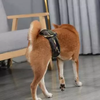 Моющийся бандаж на живот для собак мужского пола, герметичный, с высокой степенью впитываемости, многоразовый бандаж на живот для собак мужского пола, подгузники для собак мелких, средних и крупных пород XS камуфляжный