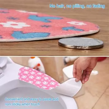 Моющийся бархатный толстый коврик для унитаза, наклейка на сиденье, теплый коврик для ванной комнаты 14