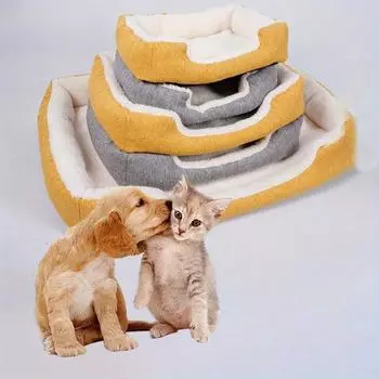 Моющийся и устойчивый к укусам, теплый диван для всех сезонов, дополнительный комфорт и безопасность, сборный диван-кровать для кошек и собак Size S