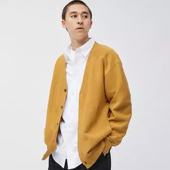 Моющийся кардиган GU by Uniqlo с длинными рукавами