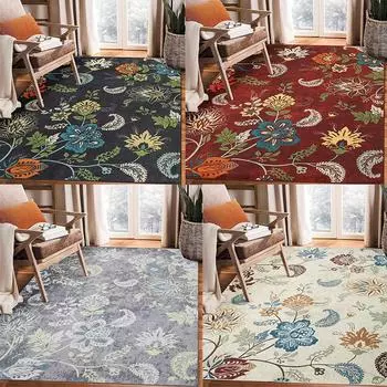 Моющийся ковер Бохо ковер для гостиной современный цветочный ковер с ботаническим принтом коврики для гостиной красочный декор спальни плед ковер 40X60cm-16x24in