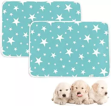 Моющийся коврик для дрессировки собак – быстрое впитывание мочи, многоразовый небесно-голубой
