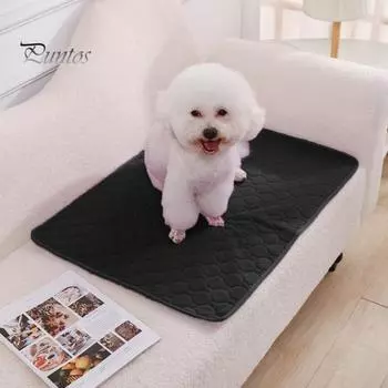 Моющийся коврик для мочи для собак, портативный многоразовый коврик для дрессировки домашних животных, коврик для мочи для больших и маленьких собак, щенков S чёрный