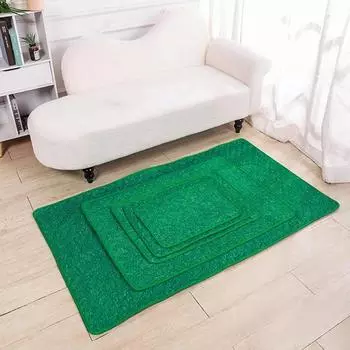 Моющийся коврик для сбора мочи у собак, впитывающий, легко сохнущий, многоразовый, искусственный травяной коврик для мочи у собак, коврик для дрессировки щенков, коврик для сиденья автомобиля для домашних животных 50x35cm зелёный