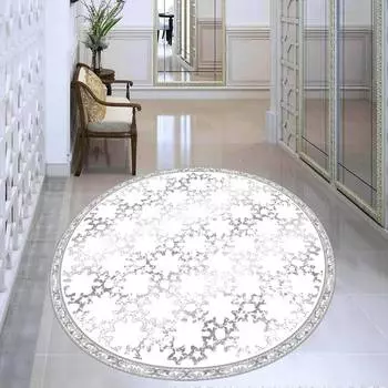 Моющийся круглый ковер с принтом Eliana Home LNA7329-SD1111