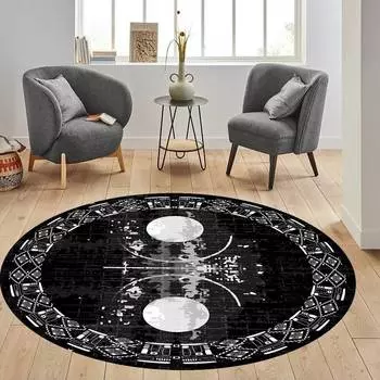 Моющийся круглый ковер с принтом Rovigo Home RHM7310-SD1070