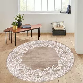 Моющийся круглый ковер с принтом Rovigo Home RHM7289-HK104