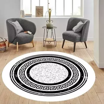 Моющийся круглый ковер с принтом Rovigo Home RHM7307-HT1533