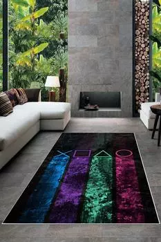 Моющийся нескользящий ковер и дорожка KOZZY HOME с цифровой печатью MD5148