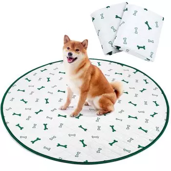 Моющийся питомец, идеально подходит для круглой и восьмиугольной мочи домашних животных для подложки под унитаз, быстрый большой диаметр, набор листов, кругов, подложек, для кошек, собак, для нескольких животных белый