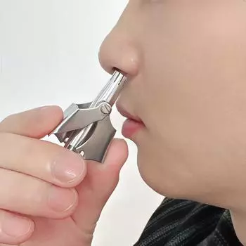 Моющийся ручной триммер для волос в носу для мужчин и женщин, нержавеющая сталь, портативная машинка для стрижки волос в носу