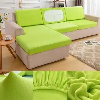 Моющийся съемный плюшевый чехол для подушки сиденья дивана, эластичные защитные чехлы для домашних животных, детский чехол для диванной подушки для защиты мебели normal size-1