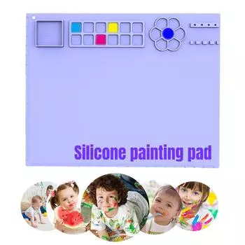 Моющийся силиконовый коврик для рисования граффити для детей, сделай сам, силиконовая палитра для рисования, смываемая краской, коврик для рисования, подарки для студентов фиолетовый