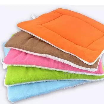 Моющийся теплый пушистый флисовый коврик для собак, кошек, щенков, коврик для питомника, клетка, подушка для домашних животных S кофейный